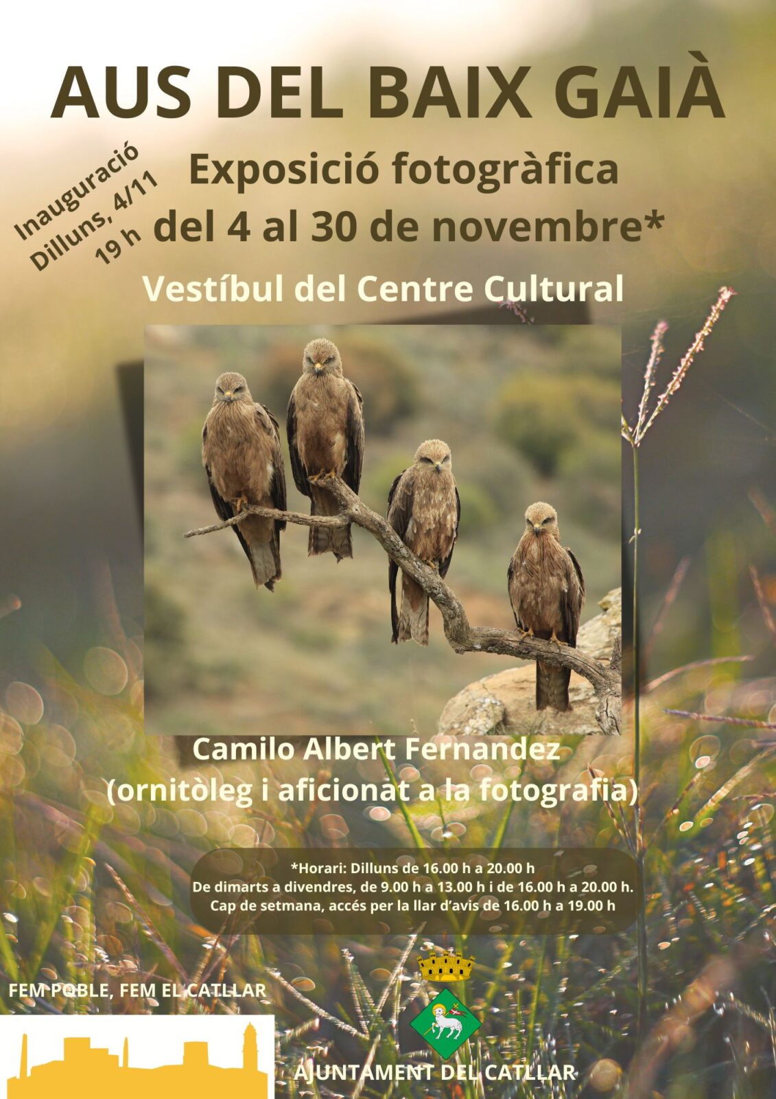 Exposició Fotogràfica: Aus del Baix Gaià