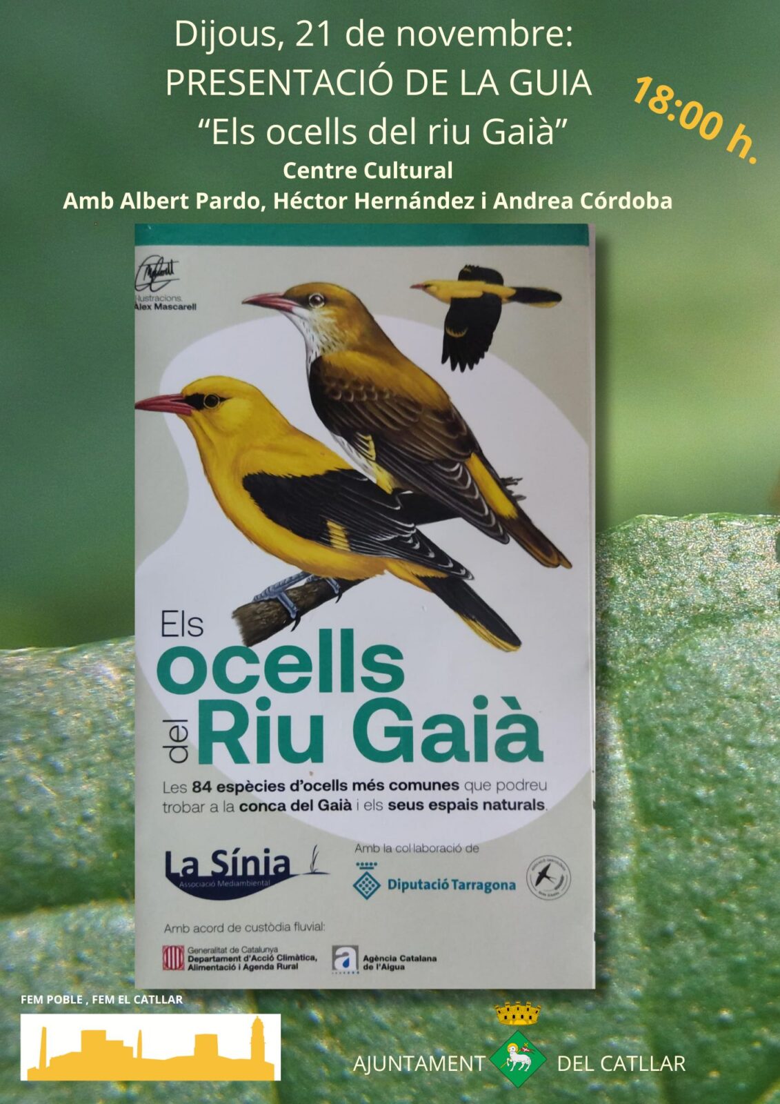 PRESENTACIÓ DE LA GUIA “ELS OCELLS DEL BAIX GAIÀ”