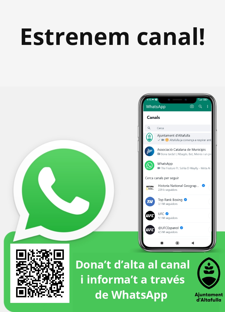 L’Ajuntament d’Altafulla estrena un nou canal de WhatsApp